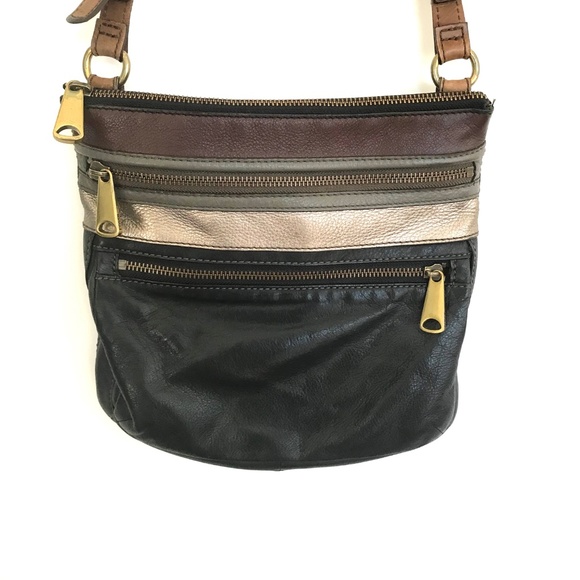 Fossil Black Leather Crossbody Bag - Picture 2 of 5